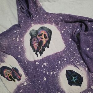 Purple Graphic Ghostface Hoodie